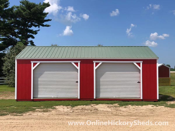 Hickory Sheds Utility Garage Double Garage Doors