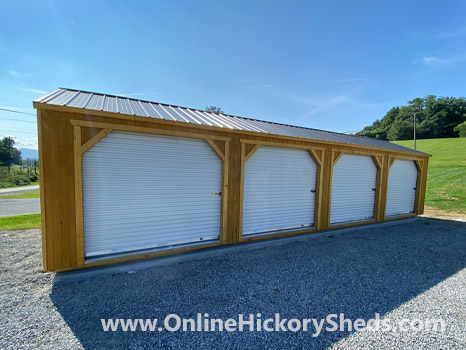 Hickory Sheds Utility Garage 4 Garage Doors